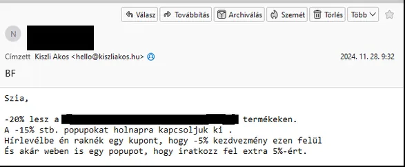 Kimutatás az esettanulmányhoz